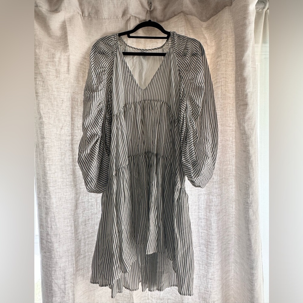 FRAME black and white striped dress, size medium